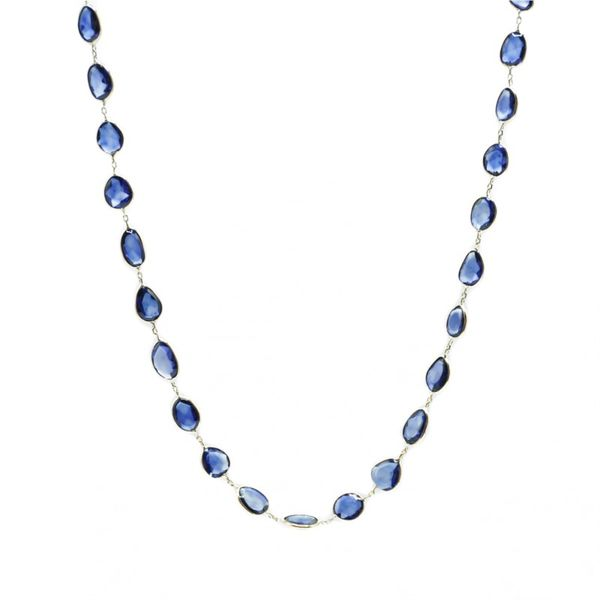 Raymond Mazza Sapphire Slice Necklace - 14k Green Gold Lumina Gem Wilmington, NC