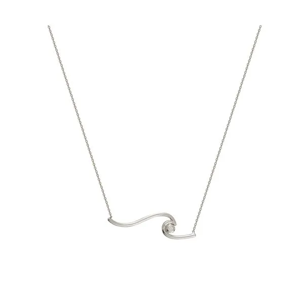 Wave Necklace in 14k White Gold Lumina Gem Wilmington, NC