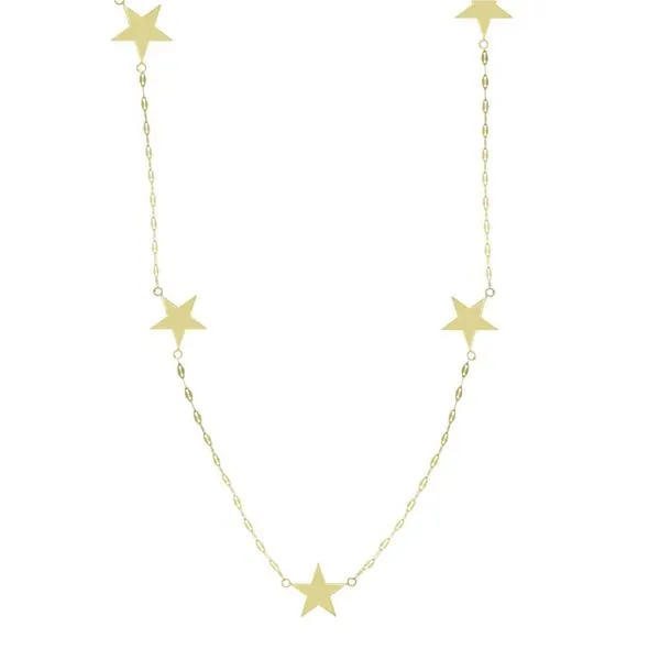 7 Star Station Necklace- 14k Yellow Gold Lumina Gem Wilmington, NC