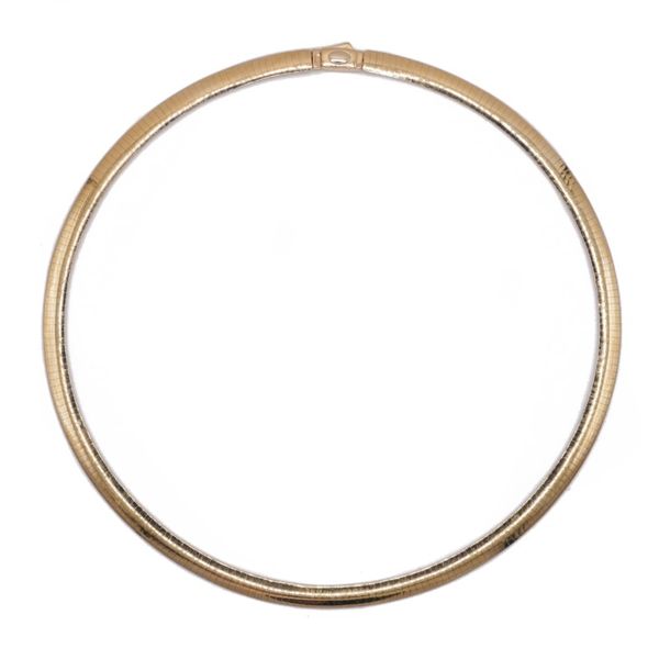 14k Two Tone Omega Necklace Lumina Gem Wilmington, NC