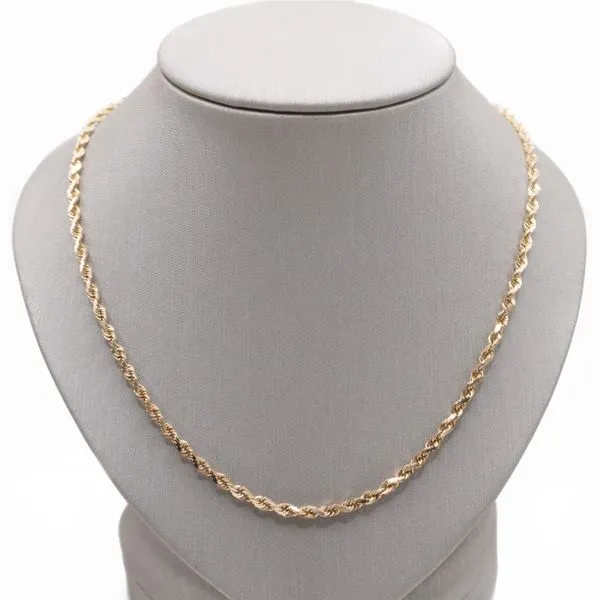2.3mm 14k Yellow Gold Rope Chain Lumina Gem Wilmington, NC