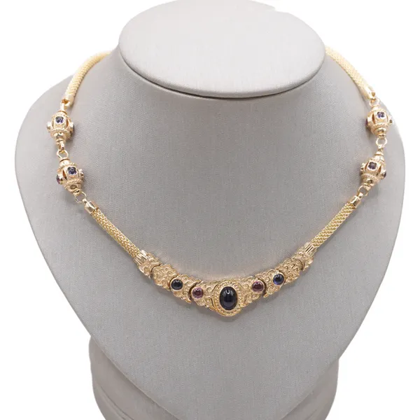 Pink Tourmaline and 14k Yellow Gold Necklace Lumina Gem Hampstead, NC