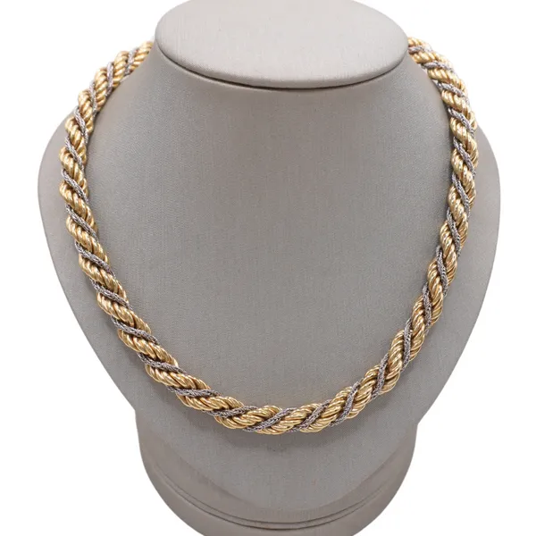 18k Two Tone Gold Rope Necklace Lumina Gem Hampstead, NC