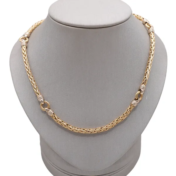 14k Yellow Gold Wheat Chain with 4 Station Lumina Gem Hampstead, NC
