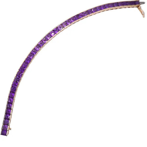 Amethyst Bracelet-14k Yellow Gold Image 2 Lumina Gem Hampstead, NC