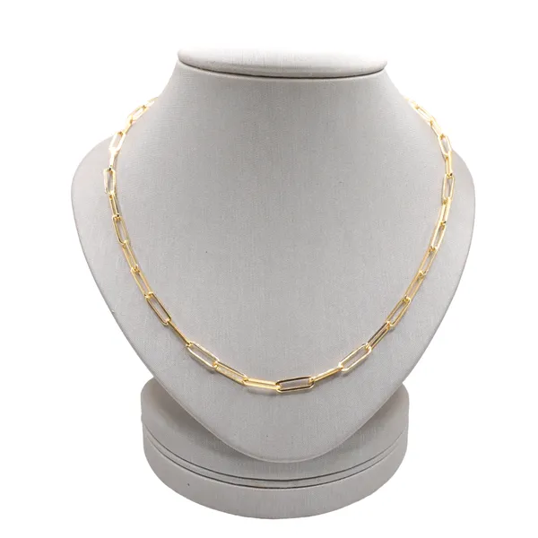 14k Yellow Gold Paperclip Necklace Lumina Gem Hampstead, NC