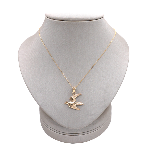 14k Yellow Gold Dove Necklace Lumina Gem Wilmington, NC