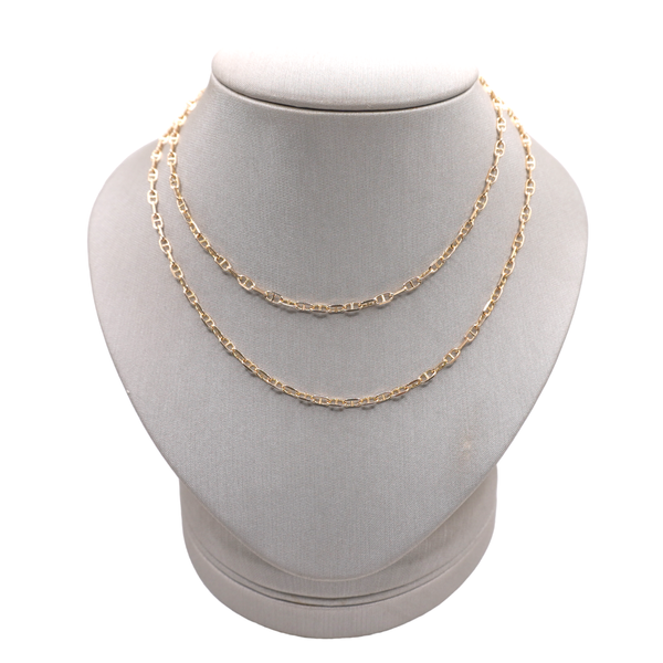 14k Yellow Gold Anchor Chain Necklace Lumina Gem Wilmington, NC