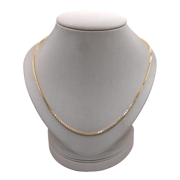 18k Yellow Gold Box Chain Necklace Lumina Gem Wilmington, NC