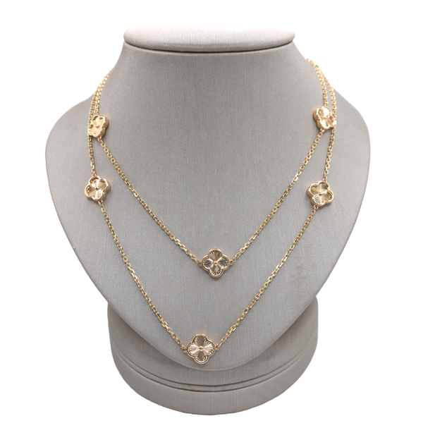 Clover Station Necklace- 14k Yellow Gold Lumina Gem Wilmington, NC