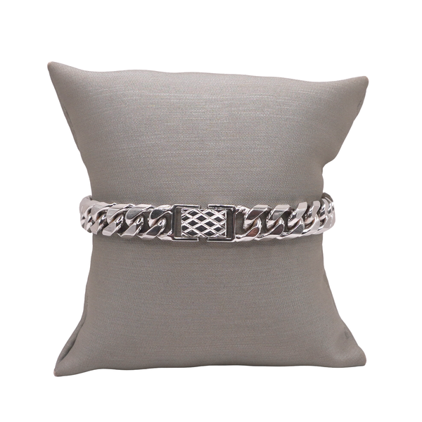 18k White Gold Cuban Link Bracelet Lumina Gem Wilmington, NC