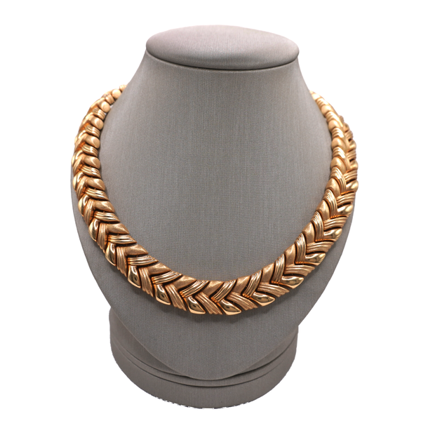 14k Yellow Gold Collar Necklace Image 2 Lumina Gem Wilmington, NC