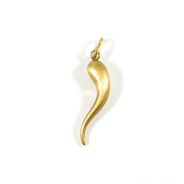 18k Yellow Gold Italian Horn Charm Lumina Gem Wilmington, NC