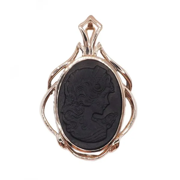 Carved Onyx Cameo in 14k Yellow Gold Lumina Gem Wilmington, NC