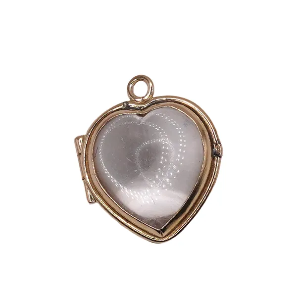 Clear Stone Heart Locket- 14k Yellow Gold Lumina Gem Hampstead, NC