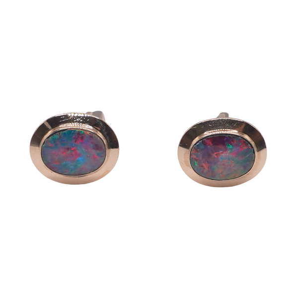 Opal Cufflinks- 9k Yellow Gold Lumina Gem Wilmington, NC