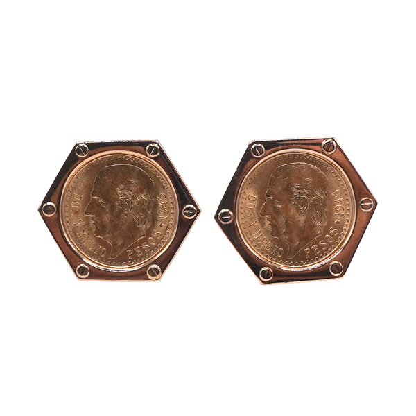 21k Dos Pesos Cufflinks-14k Yellow Gold Lumina Gem Wilmington, NC