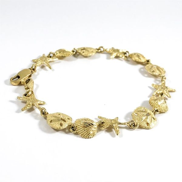 Gold Seashell Bracelet Lumina Gem Wilmington, NC
