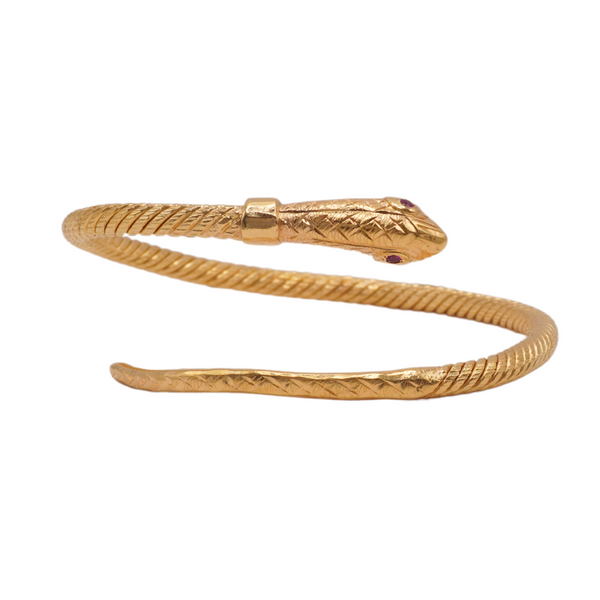 22k Yellow Gold Serpent Bracelet Lumina Gem Wilmington, NC