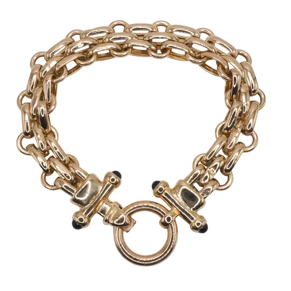 14k Yellow Gold Link Bracelet Lumina Gem Hampstead, NC