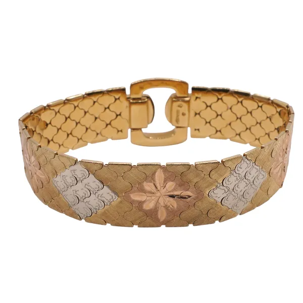 18k Tri-gold Vintage Bracelet Image 2 Lumina Gem Hampstead, NC