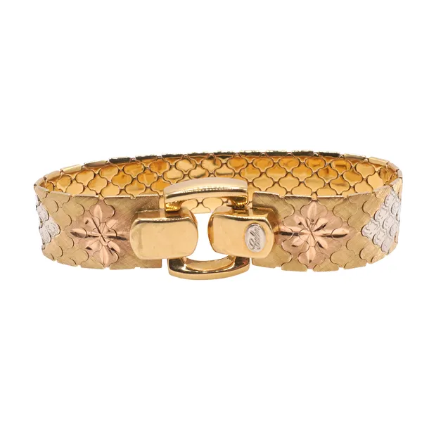 18k Tri-gold Vintage Bracelet Image 3 Lumina Gem Hampstead, NC