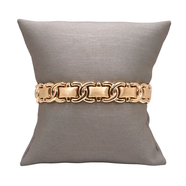 14k Yellow Gold Brushed and High Polish Link Bracelet Lumina Gem Hampstead, NC
