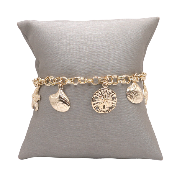 14k Shell Charm Bracelet Lumina Gem Wilmington, NC
