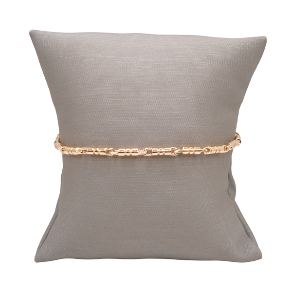 14k Yellow Gold Textured Barrel Bracelet Lumina Gem Wilmington, NC