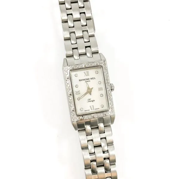 Raymond Weil Mother of Pearl Tank Watch with Diamond Accents Lumina Gem Wilmington, NC