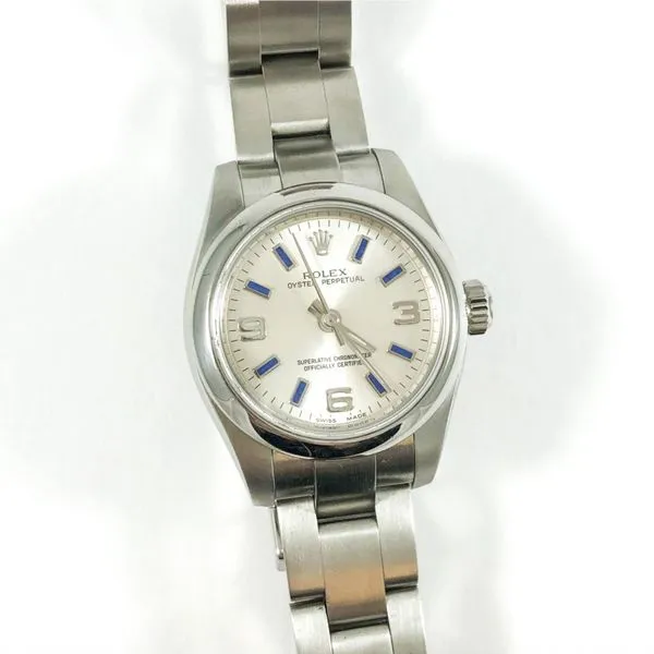 Lady's Stainless Rolex with Silver and Blue Marker Dial Lumina Gem Wilmington, NC