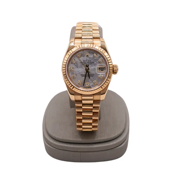 18k Yellow Gold Rolex President with a Mother of Pearl Dial and Diamond Markers Lumina Gem Hampstead, NC