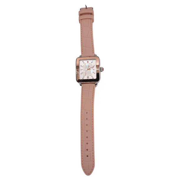 Michele Light Pink Deco Sport Watch with Pink Silicone Strap Image 2 Lumina Gem Hampstead, NC