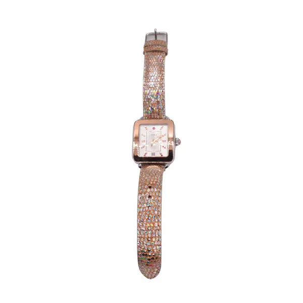 Michele Deco Sport Watch with Silver Pattern Strap Image 2 Lumina Gem Hampstead, NC