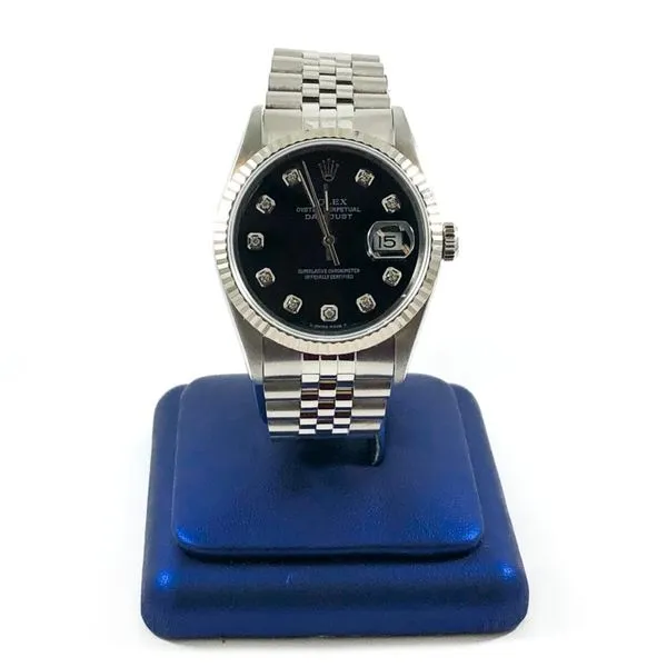 Rolex Datejust Watch with Black Diamond Dial Lumina Gem Wilmington, NC