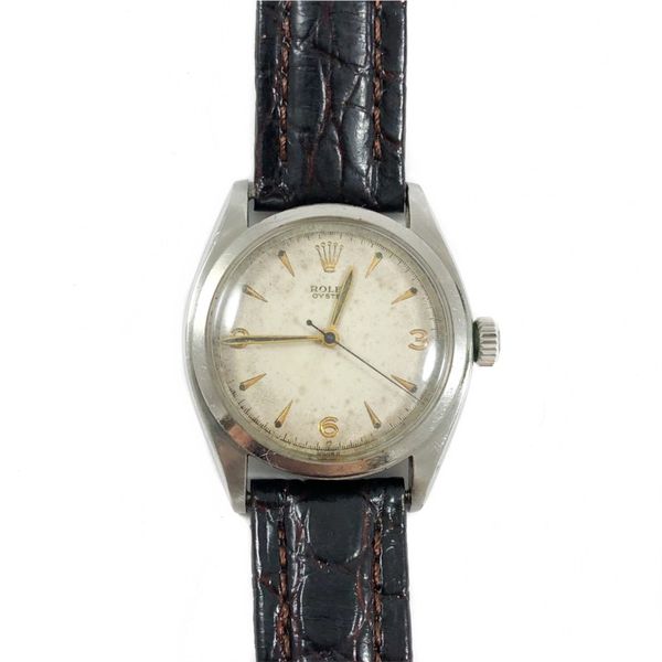 Vintage Rolex Oyster with Dark Brown Leather Band Lumina Gem Wilmington, NC