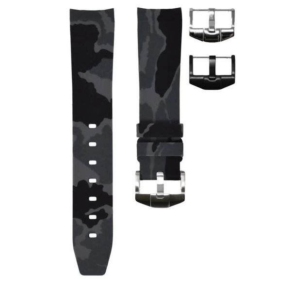 Horus Graphite Camo Rubber 20mm Lug Width Watch Strap Lumina Gem Wilmington, NC