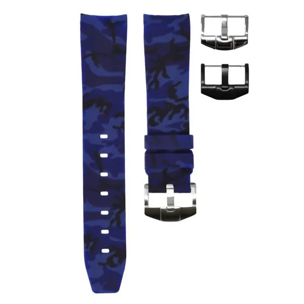 Horus Ocean Camo Rubber 20mm Lug Width Watch Strap Lumina Gem Hampstead, NC