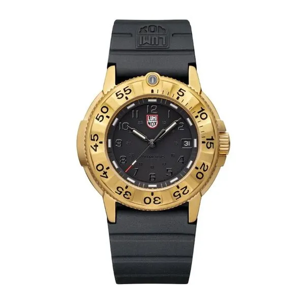 Luminox 43mm gold-tone IP stainless steel case and bezel, inspired by the iconic SEAL Trident Lumina Gem Hampstead, NC