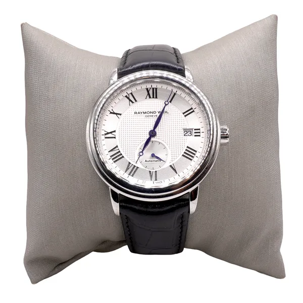 Raymond Weil Maestro Watch with Black Leather Strap Lumina Gem Hampstead, NC