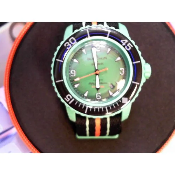 Blancpain x Swatch Bioceramic Scuba Fifty Fathoms Collection Watch Image 2 Lumina Gem Hampstead, NC