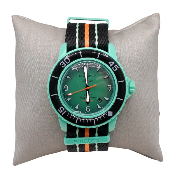 Blancpain x Swatch Bioceramic Scuba Fifty Fathoms Collection Watch Lumina Gem Hampstead, NC