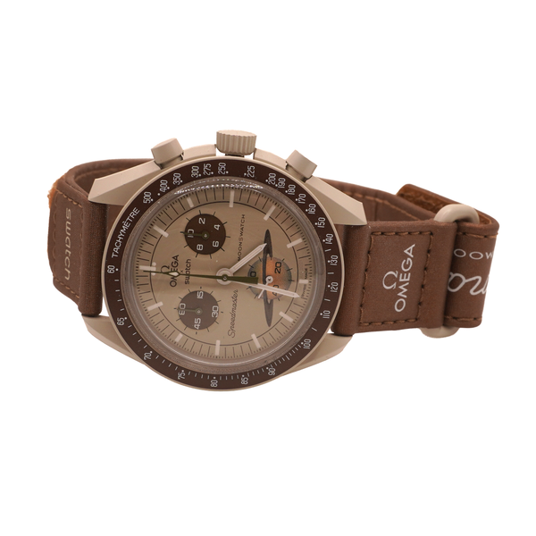 Omega 'Mission to Saturn' Swatch Moonswatch Watch Image 2 Lumina Gem Wilmington, NC