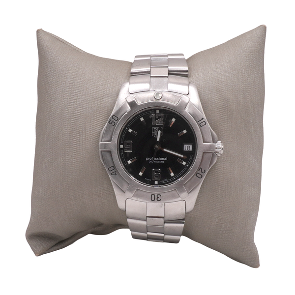 TAG Professional Stainless Steel Watch with Black Dial Lumina Gem Wilmington, NC