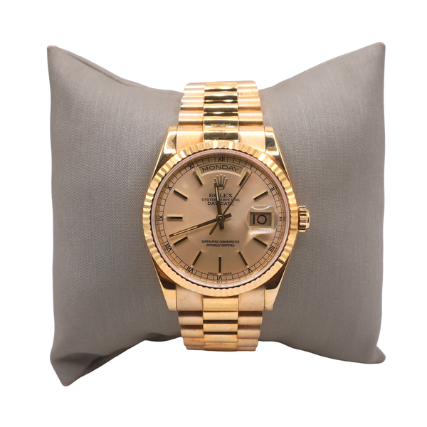 Rolex President GM Edition 18k Yellow Gold Watch Lumina Gem Wilmington, NC