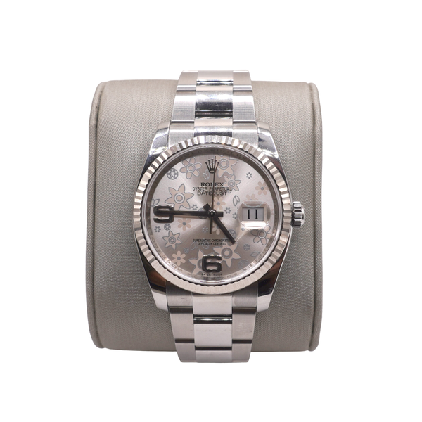 Rolex Date Just Watch with Flower Dial Lumina Gem Wilmington, NC