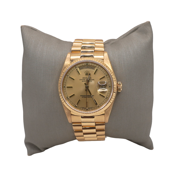 Rolex 18k Yellow Gold Day Date Watch Lumina Gem Wilmington, NC