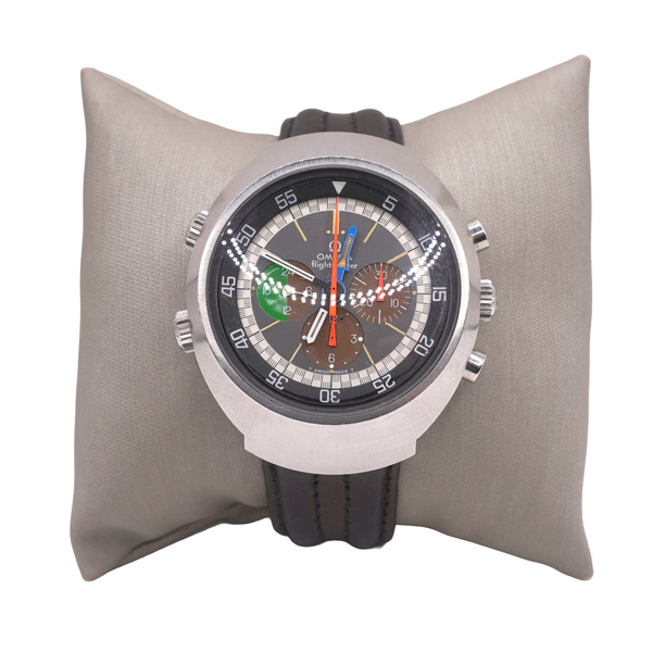 Omega Stainless Steel Flightmaster Watch with Black Band Lumina Gem Wilmington, NC
