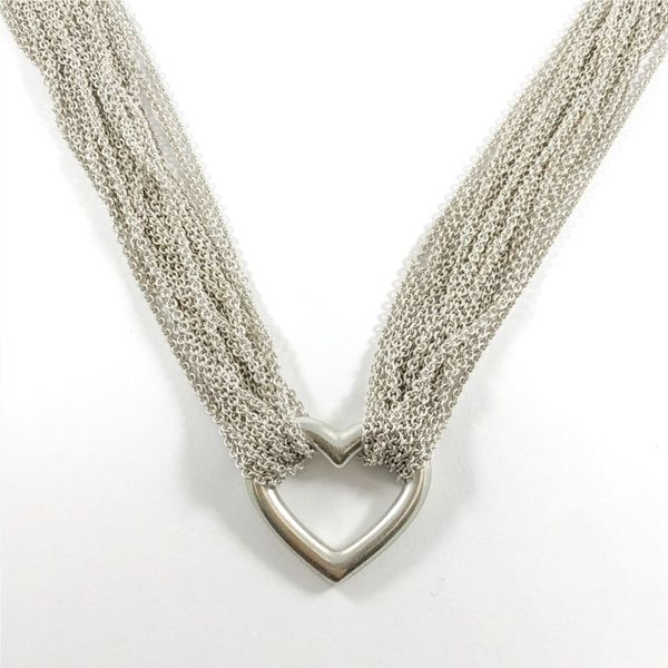 Tiffany & Co. Sterling Silver Multi Strand Heart Necklace Lumina Gem Wilmington, NC