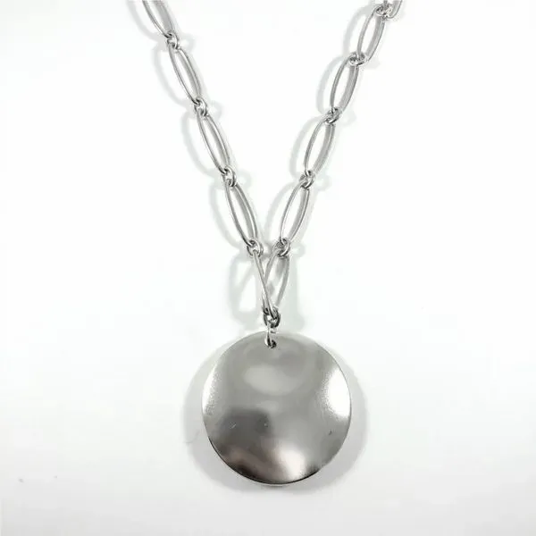 Tiffany & Co. Silver Disk Necklace - 16